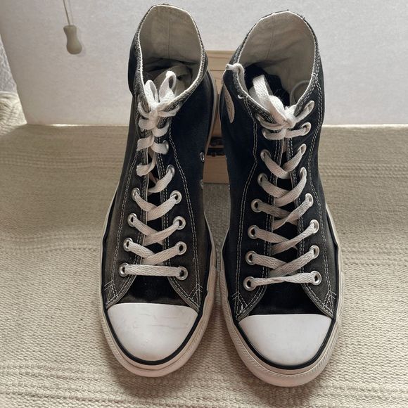Converse Chuck Taylor All Stars, Black High Tops, Size M9, W11 - Picture 5 of 7